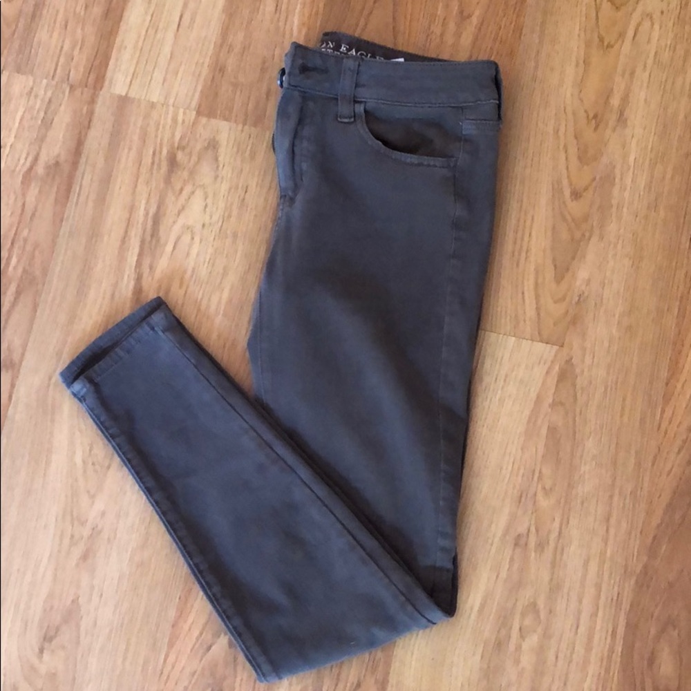 AE Brown 4 Way Stretch Jegging